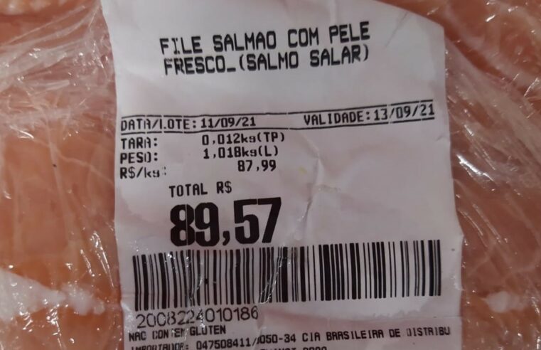 Exame encontra formol em salmão comprado no Extra  no Litoral de SP