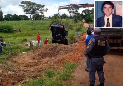 Ex-vereador de MT morre após caminhonete cair em ribanceira