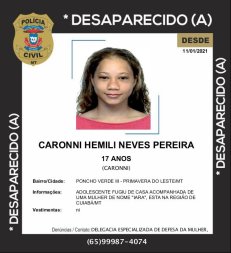 Adolescente deixa carta para os pais e some em MT