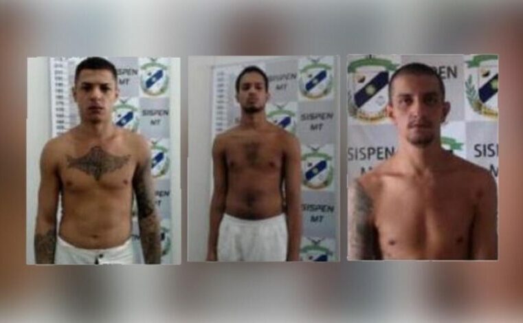 3 detentos são recapturados uma semana após fuga de penitenciária