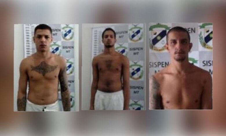 3 detentos são recapturados uma semana após fuga de penitenciária