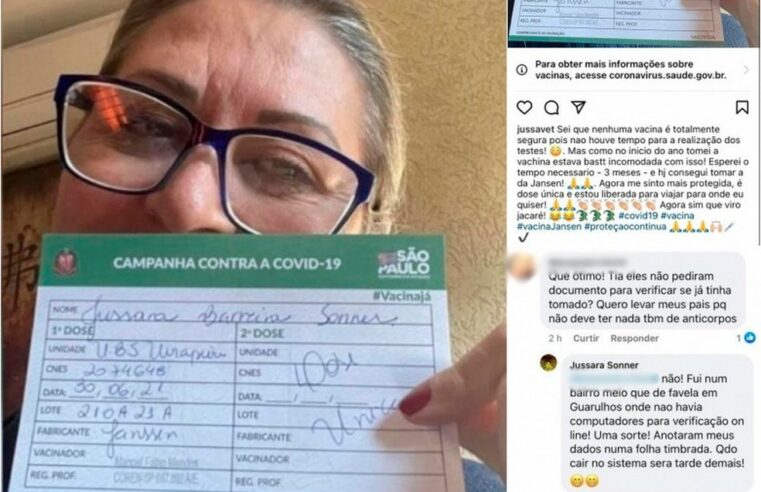 Justiça condena mulher a pagar R$ 50 mil por fraudar fila da vacina