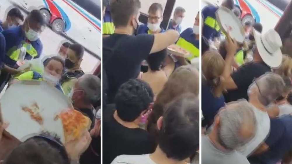 Passageiros de cruzeiro cancelado por surto de Covid relatam briga por pizza após horas de espera