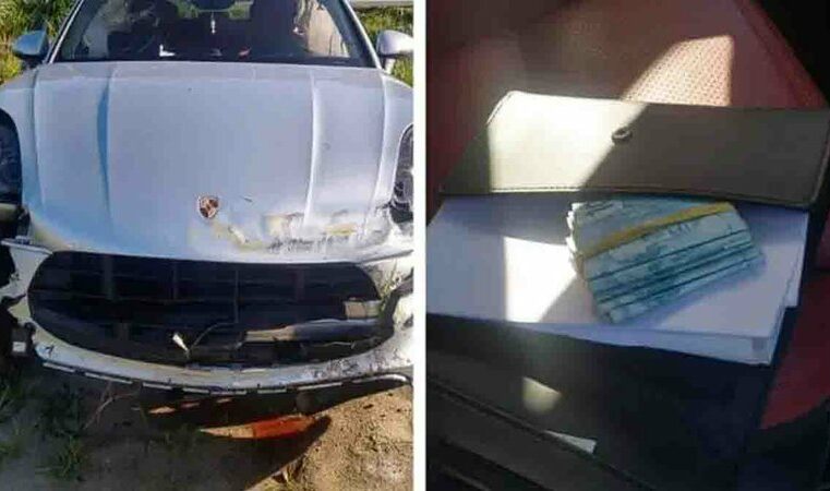 SC: motorista bate Porsche, deixa R$ 6 mil, e abandona carro