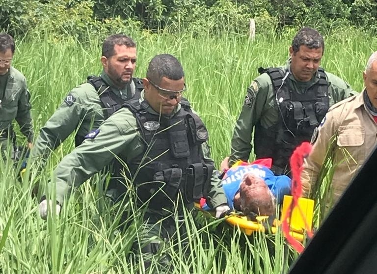 Idoso de 92 anos desaparecido há três dias é resgatado pelo Ciopaer em região de mata