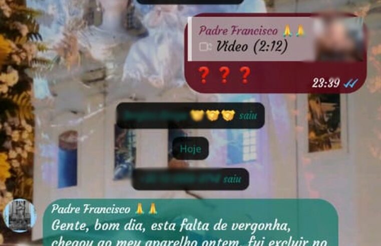 Padre compartilha vídeo erótico em grupo de mensagens de paróquia no interior da Bahia e alega que post foi feito por engano