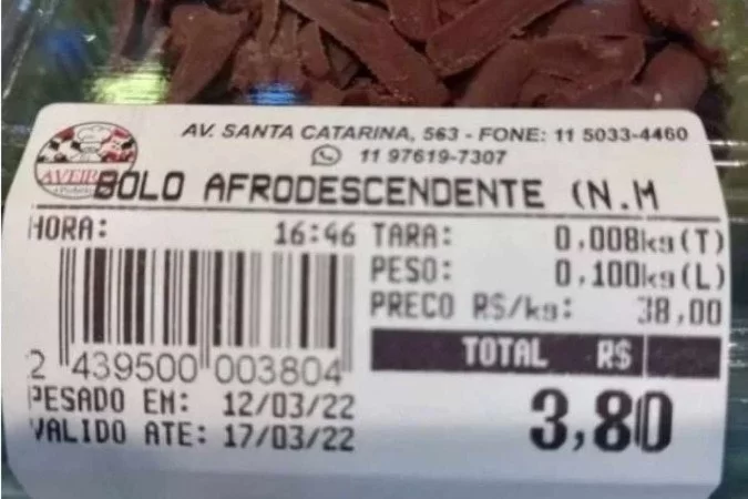 SP: Padaria muda nome de bolo de “nega maluca” para “afrodescendente”