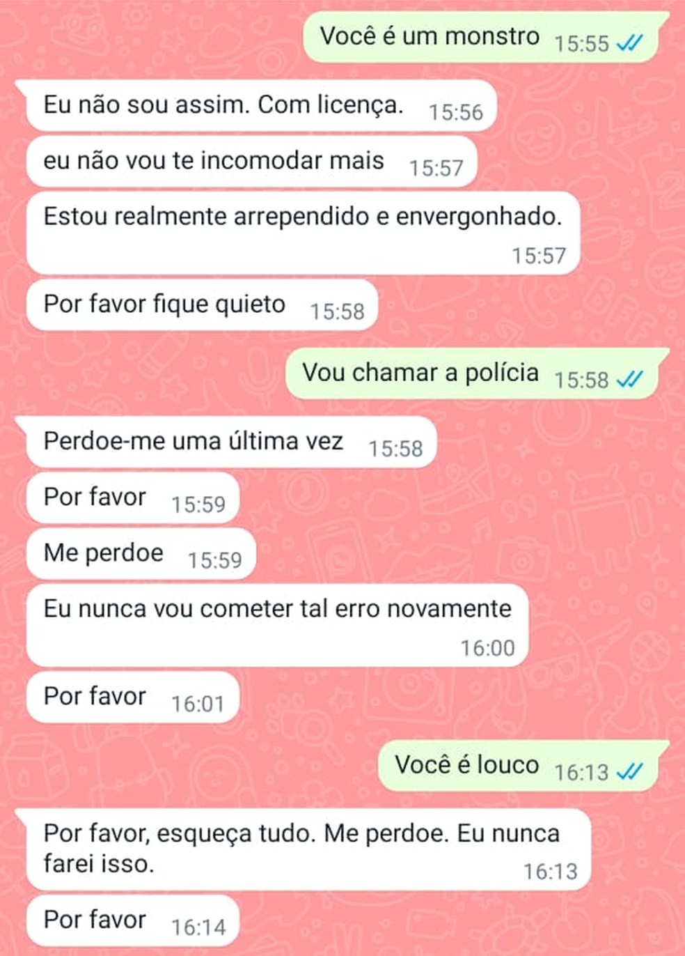 Adolescente de 17 anos denuncia patrão por assédio: “Você é um monstro”