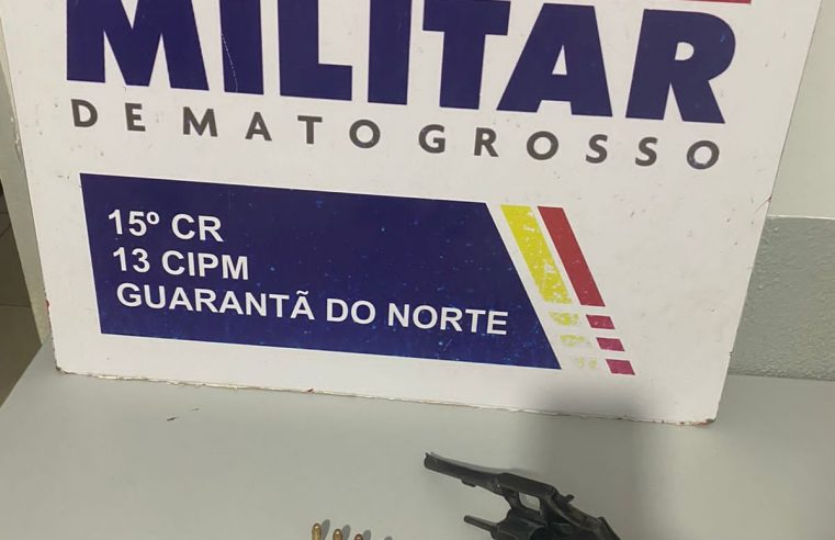 Arma falha na hora do disparo e suspeito é preso em Guarantã do Norte