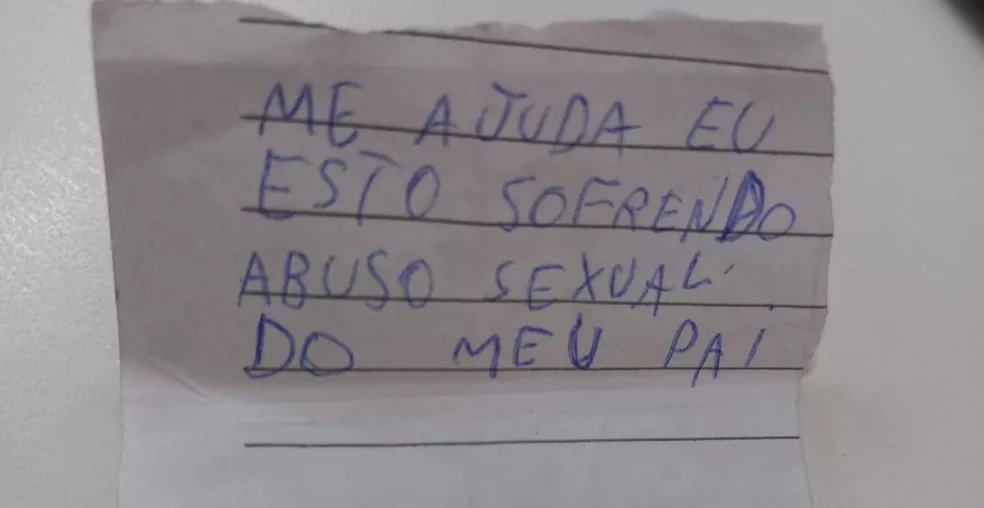 Menina que escreveu bilhete relatando abuso sexual em SC sofria violência desde o início do ano; ‘Me ajuda’