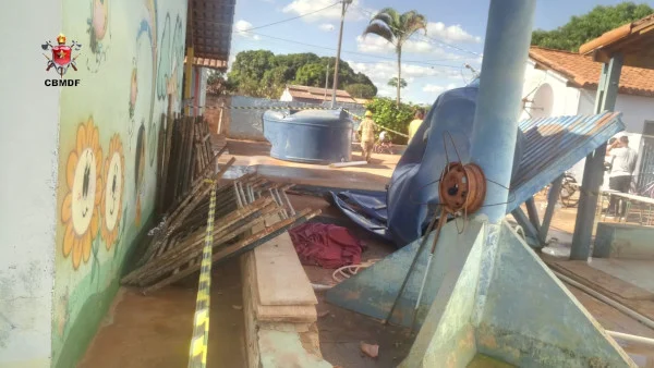 Caixa d’água com 10 mil litros desaba e mata mulher no Entorno do DF