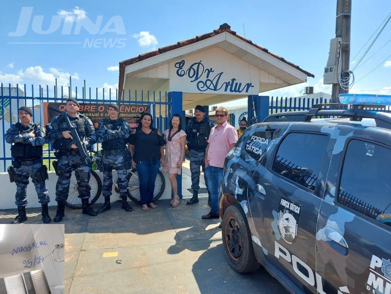 Ameaça de “massacre” em escola estadual mobiliza polícias de Juína