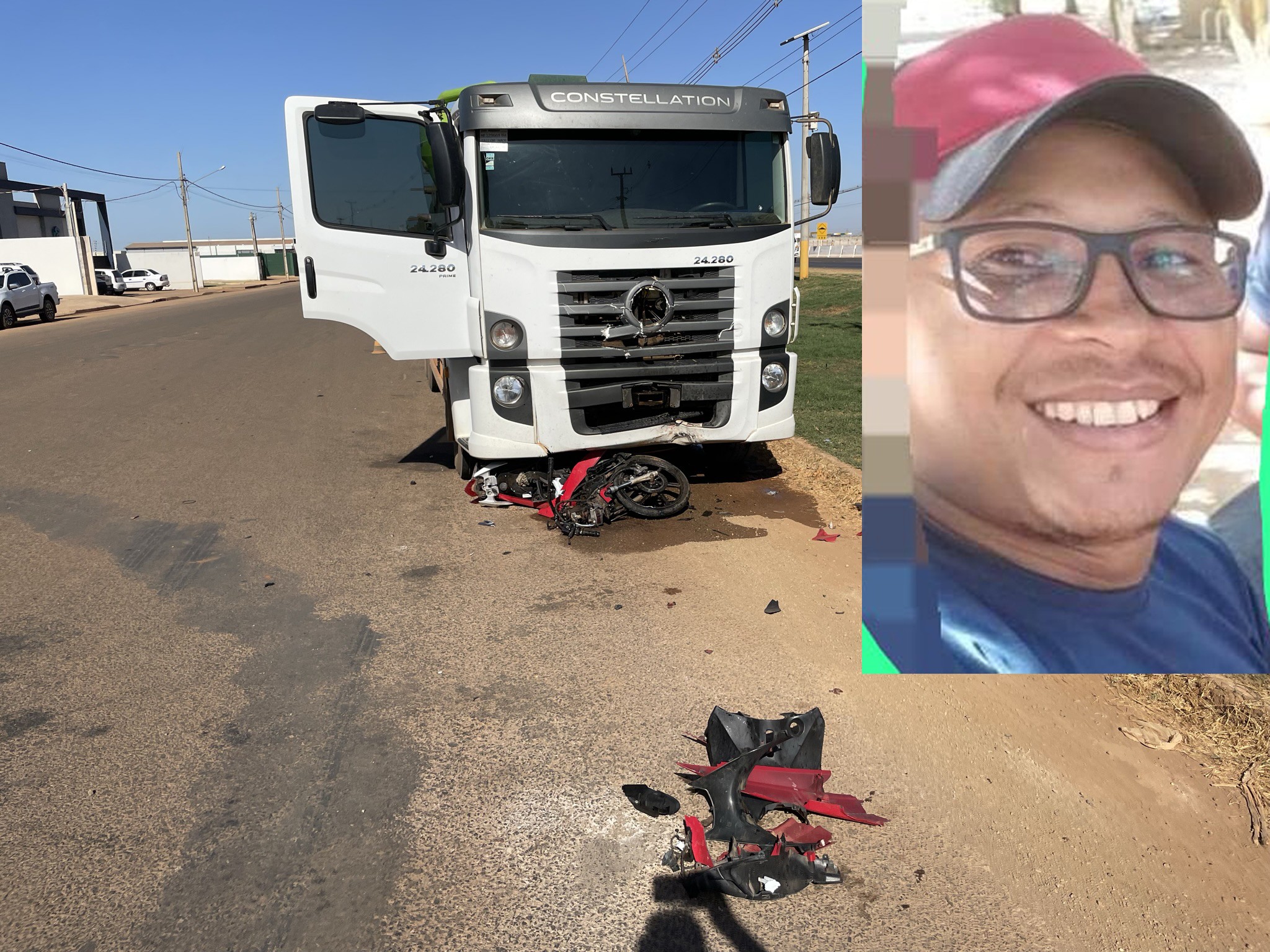 Motociclista morre ao ser arremessado por cinco metros em batida com carreta na MT-242