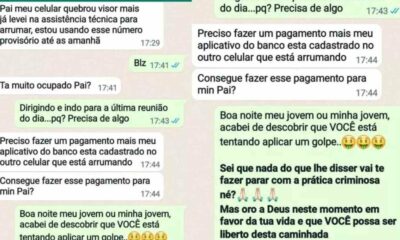 Pastor sofre tentativa de ‘golpe do WhatsApp’ e responde criminoso com oração