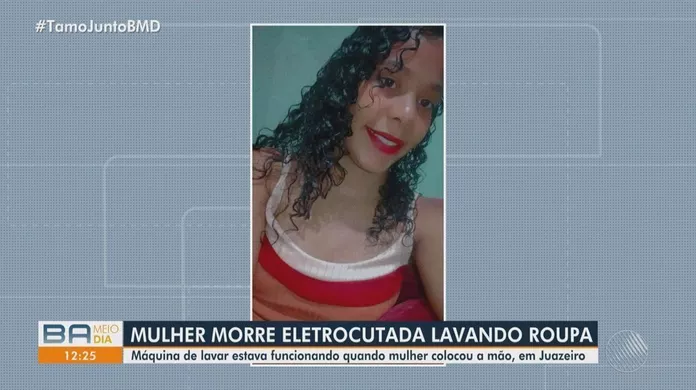 Jovem morre eletrocutada ao usar lava-roupas no norte da Bahia