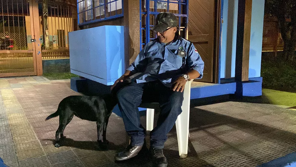 Cadela salva vigilante de assalto em escola de Manaus; conheça ‘Pretinha’