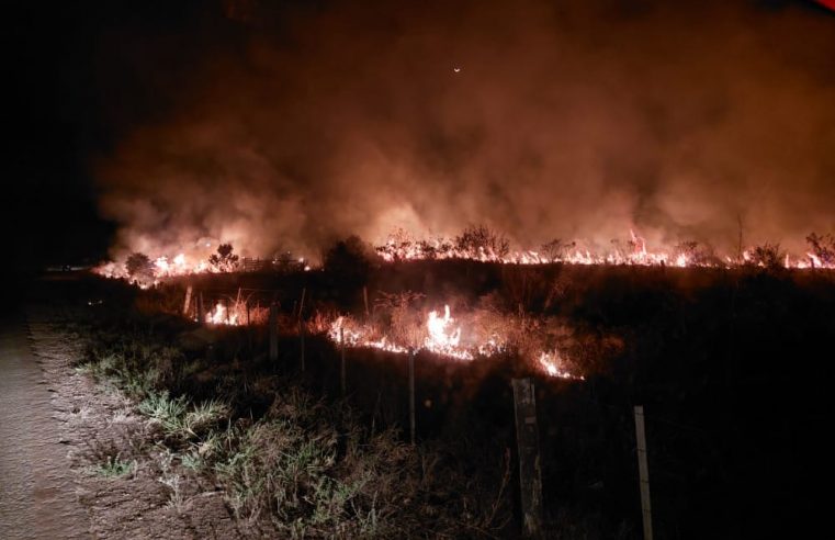 Guarantã do Norte: Bombeiros passam mais de 2 horas para combater incêndio em pastagem