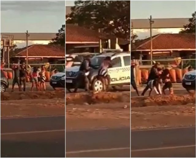 Mulheres tentam agredir policiais e levam surra em MT