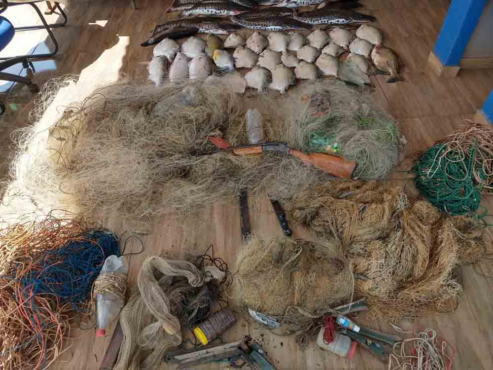 Cinco homens são detidos por posse ilegal de arma de fogo e pesca ilegal em Peixoto de Azevedo