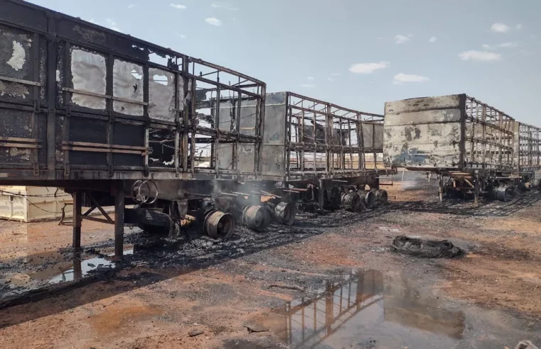 Incêndio atinge oficina e destrói sete carrocerias em Sorriso