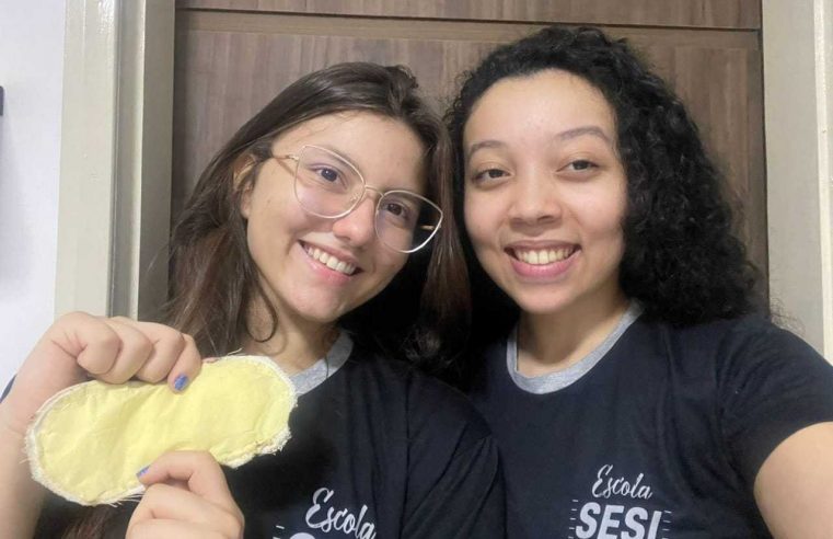 Alunas criam absorvente biodegradável feito com bagaço da cana-de-açúcar e fibra de soja