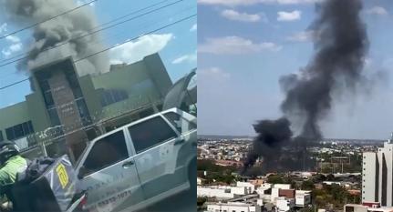 Vídeo mostra incêndio em edifício no Bosque da Saúde