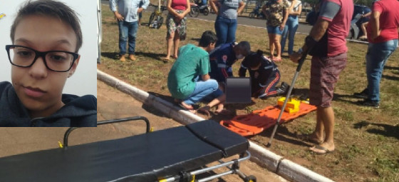 Morre estudante de 12 anos que foi atropelado em frente à escola em Tangará da Serra