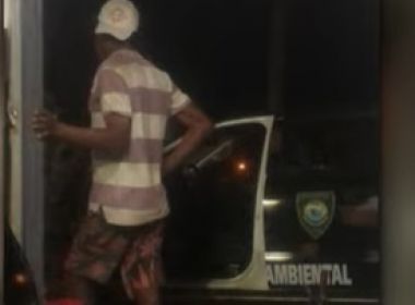 Cabrália: Polícia ambiental prende homem que matou sucuri durante pescaria
