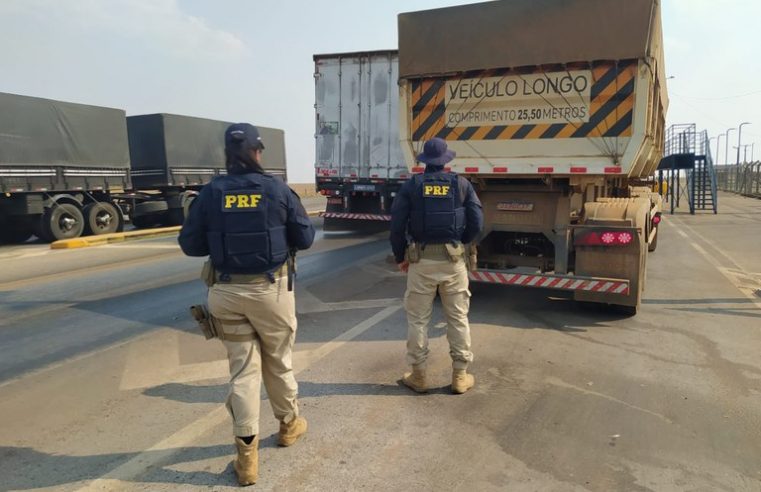 MT: Polícia Rodoviária Federal realiza treinamentos em fiscalização de peso e dimensões de veículos de carga
