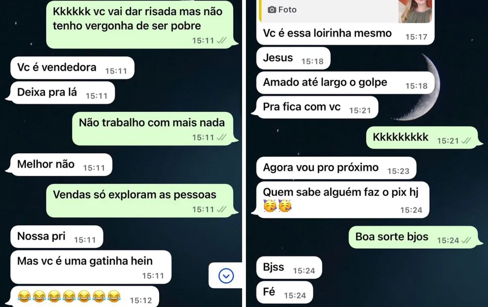 Criminoso desiste de aplicar golpe do PIX e flerta com vítima por rede social