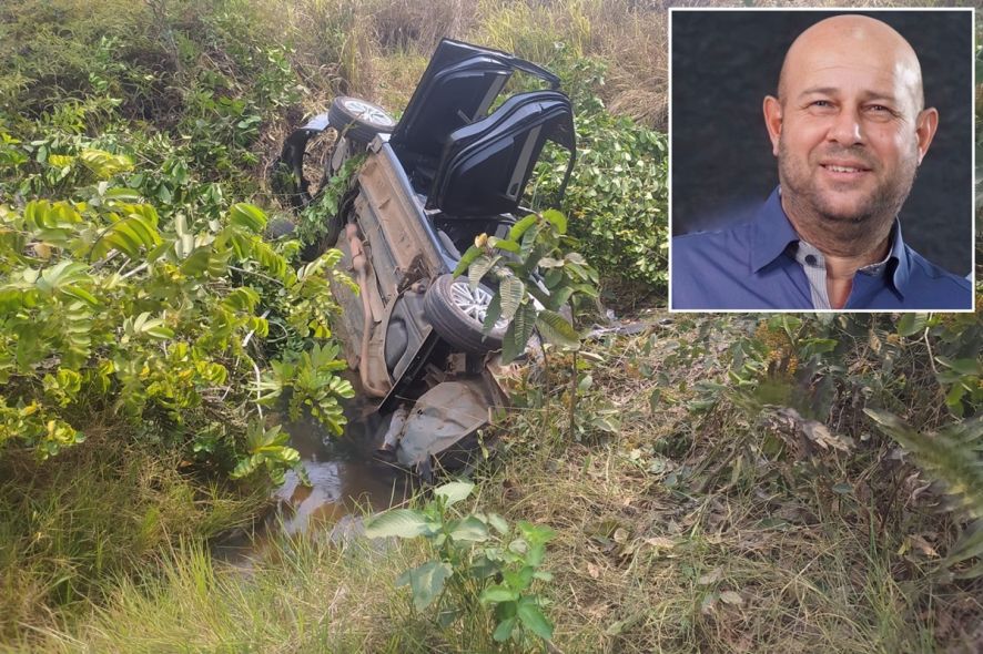 Homem perde controle de Corolla, cai em córrego e morre na 163 a caminho de Matupá