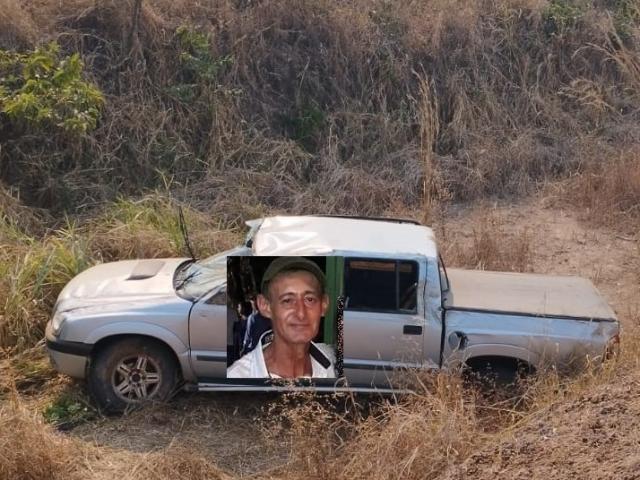 Condutor é arremessado de S10 em capotamento e morre na hora