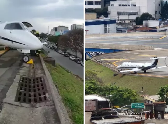 Pista do aeroporto de Congonhas é interditada após pneu de avião estourar