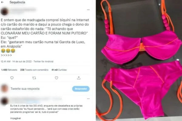 Mulher viraliza após marido achar que cartão foi clonado em “cabaré”