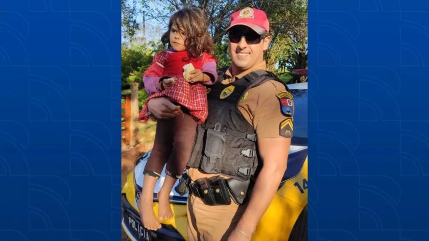 Menina de três anos desaparece e é encontrada por policiais em rodovia movimentada do Paraná: ‘Foi um desespero’