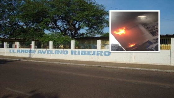 Incêndio em sala de aula causa pânico em escola de Cuiabá