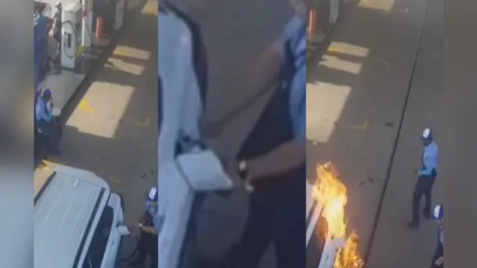 Frentista acende isqueiro e coloca fogo em carro que estava sendo abastecido no PA