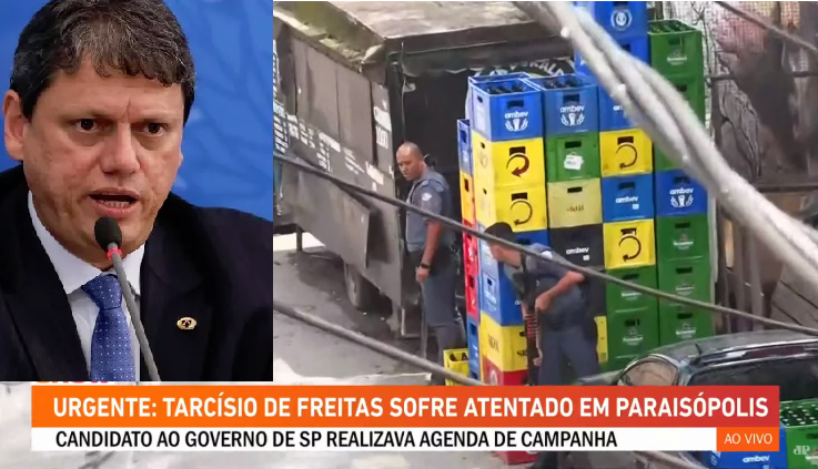 Tarcísio Gomes de Freitas sofre atentado em Paraisópolis (SP)