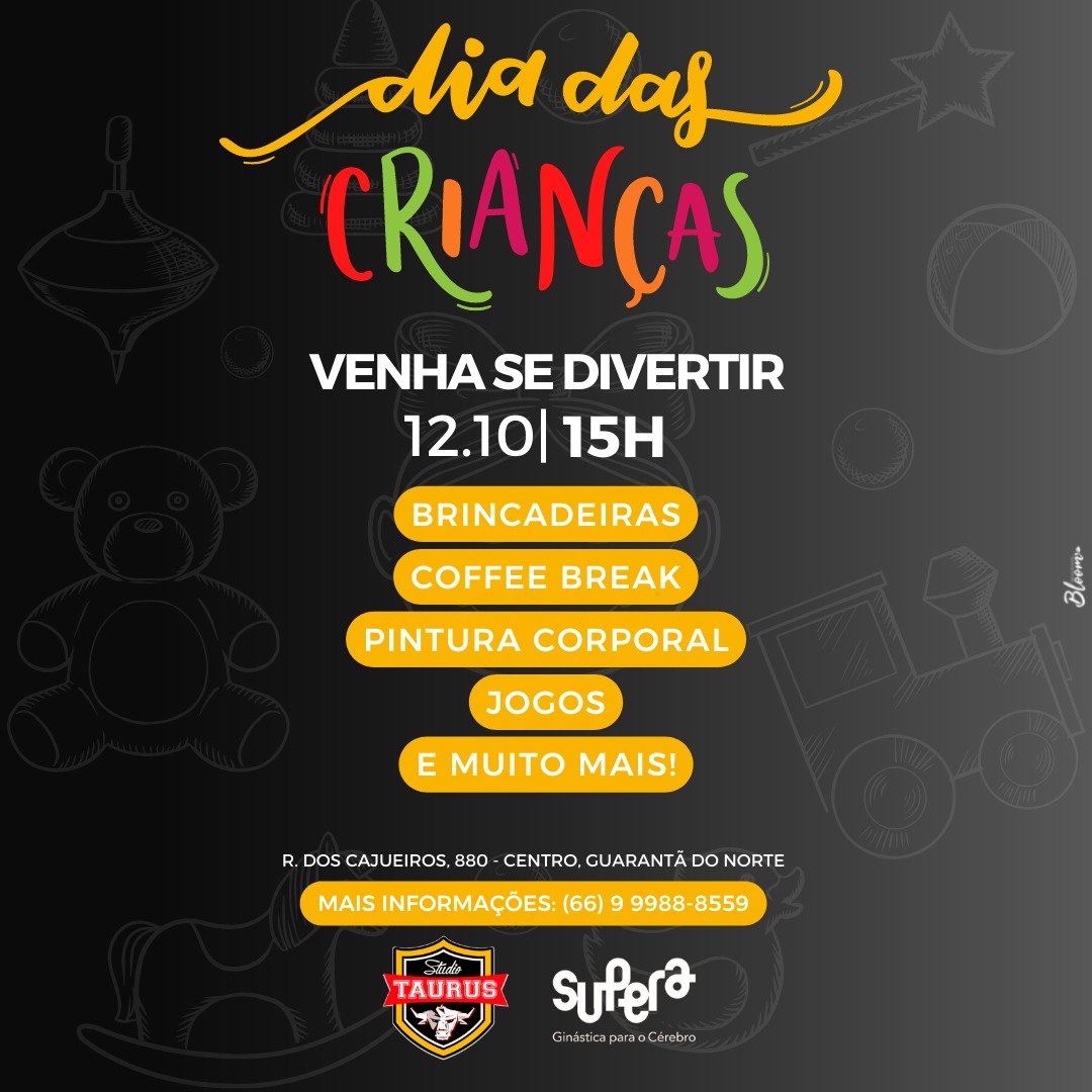 Studio Taurus realiza festa das crianças em Guarantã do Norte