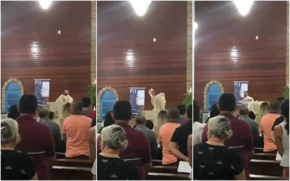 Padre abandona a missa após se irritar com apoio de fieis a Lula em igreja de Goiás