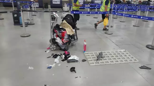 Mala de passageiro explode e derruba parte do teto de terminal no Aeroporto de Guarulhos
