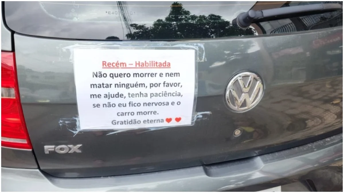 ‘Não quero morrer e nem matar’: Recém-habilitada, motorista faz apelo e mensagem diverte internautas