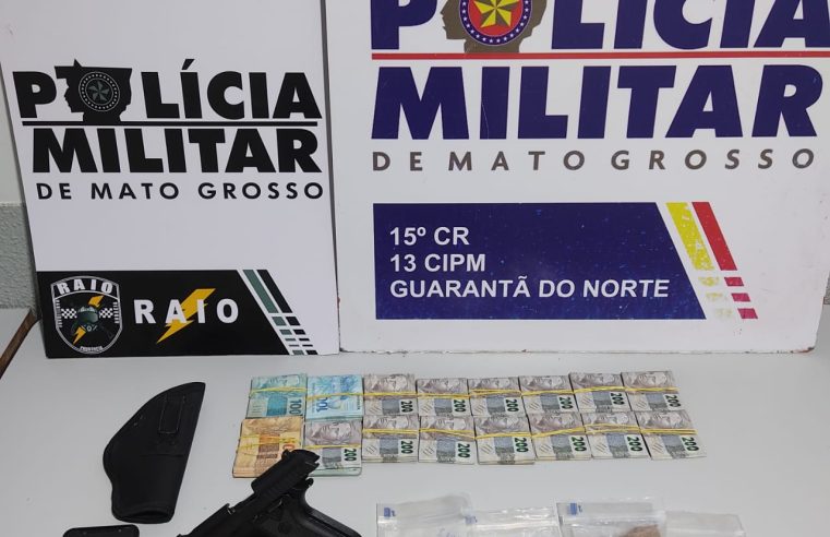 Equipe RAIO de Guarantã do Norte prende homem armado com 1KG de ouro e mais de R$31 mil reais em bolsa