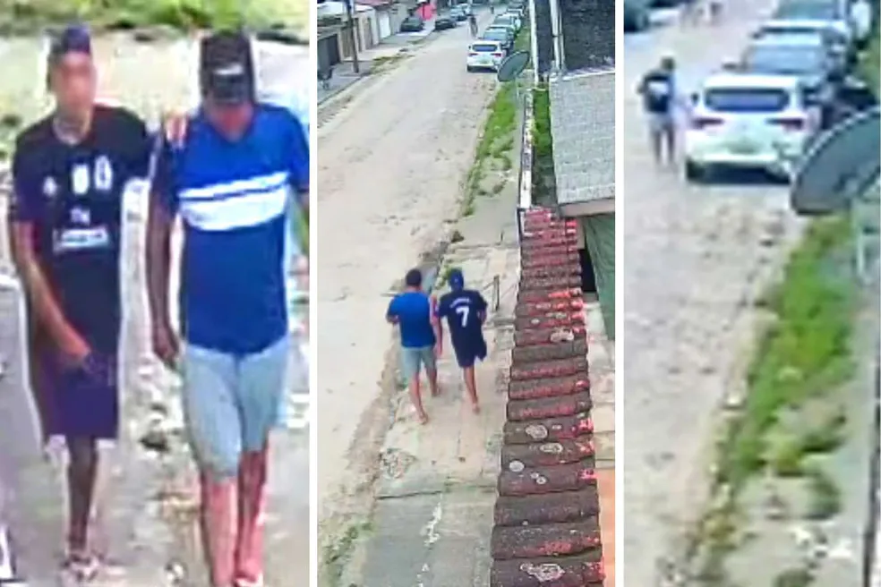 Bandido sem perna se apoia em comparsa para roubar carro no litoral de SP