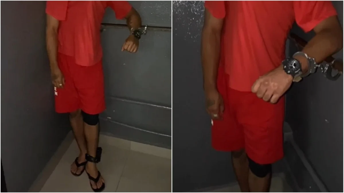 Fantasiado de detento e com tornozeleira falsa, jovem é preso a caminho do Carnaval de BH