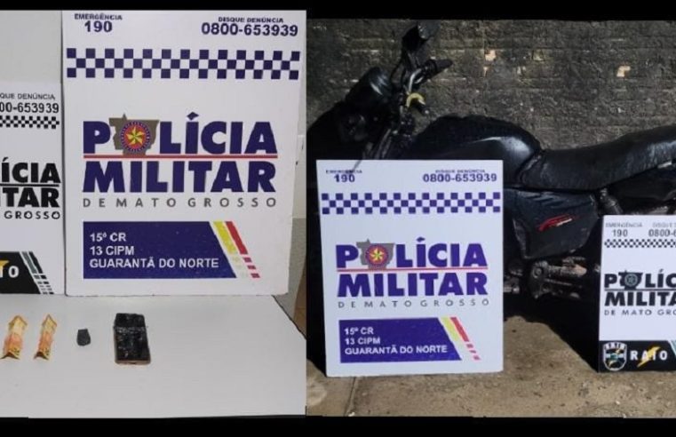 Menor é detido pelo RAIO com drogas e moto adulterada em Guarantã do Norte