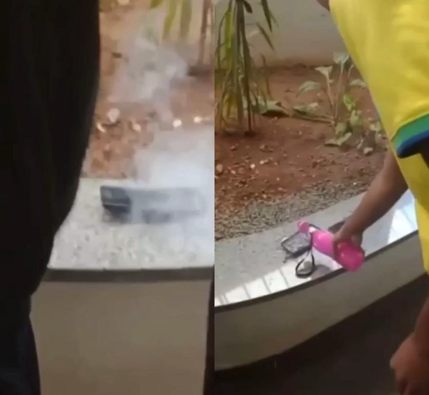 Celular superaquece em bolso de estudante, solta fumaça e imagens viralizam