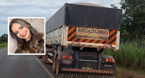 Universitária cai de moto e morre atropelada por carreta