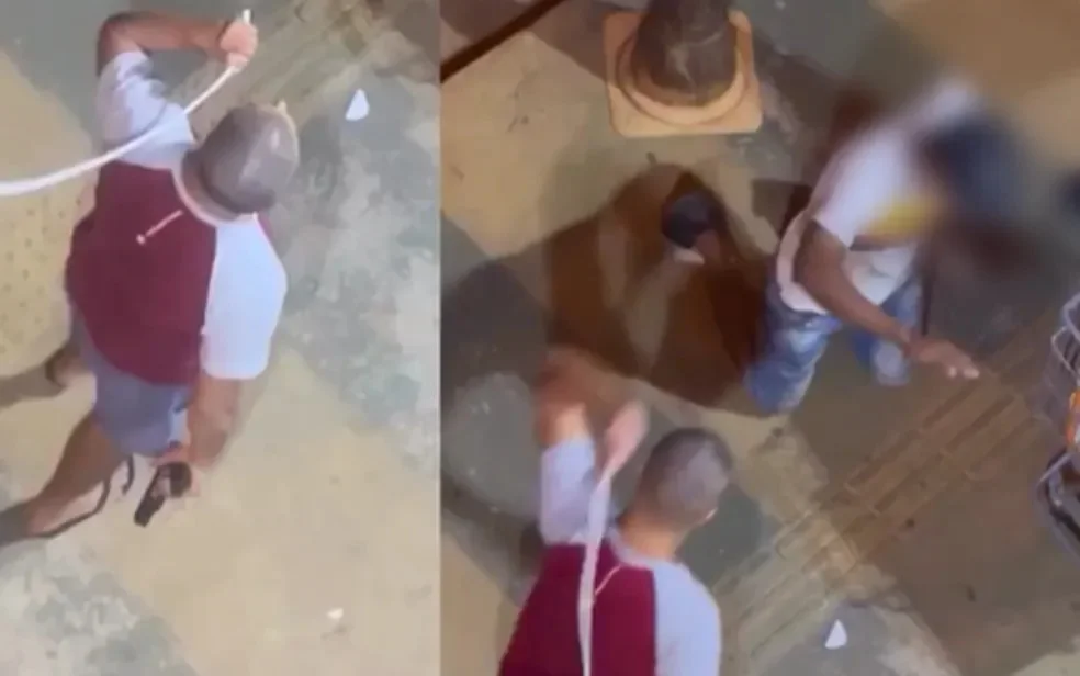 PM afasta das ruas agente que deu chibatadas em homem que esperava prato de comida em Goiás