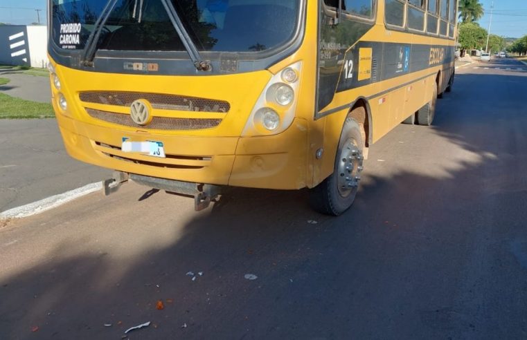 Colíder: Veículo bate na lateral de ônibus escolar